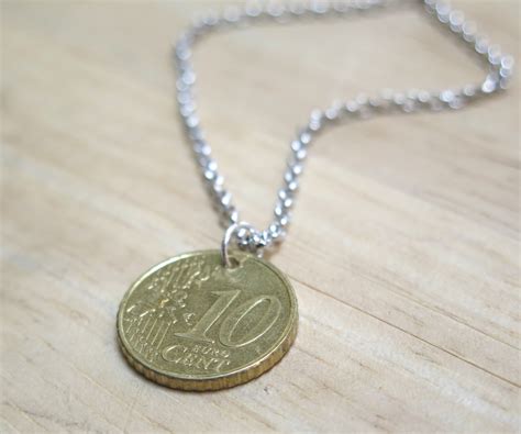 how to make a coin into a necklace